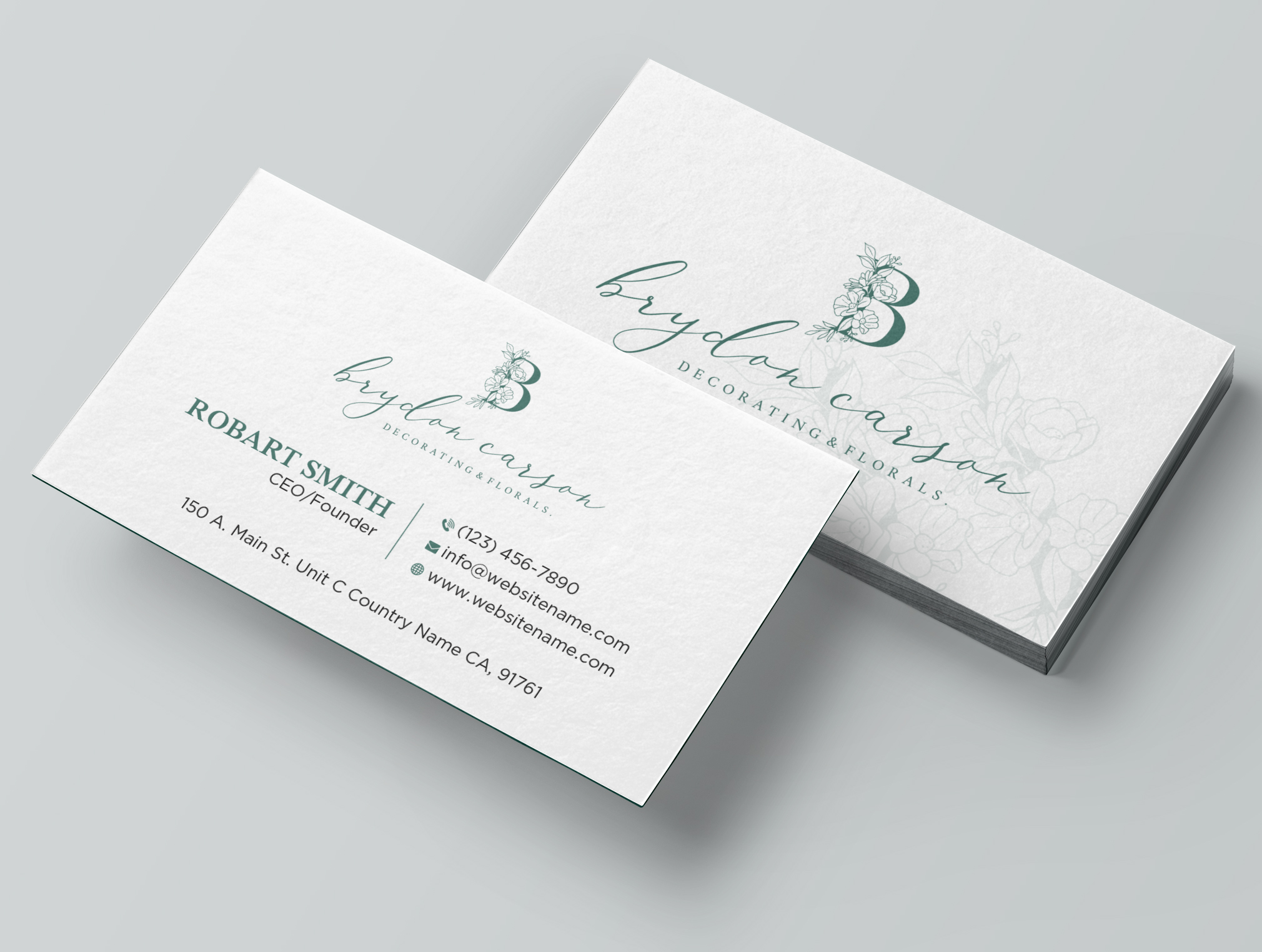 Business Card Design by Uttom 2 for Brydon Carson Decorating & Florals | Design #29871802