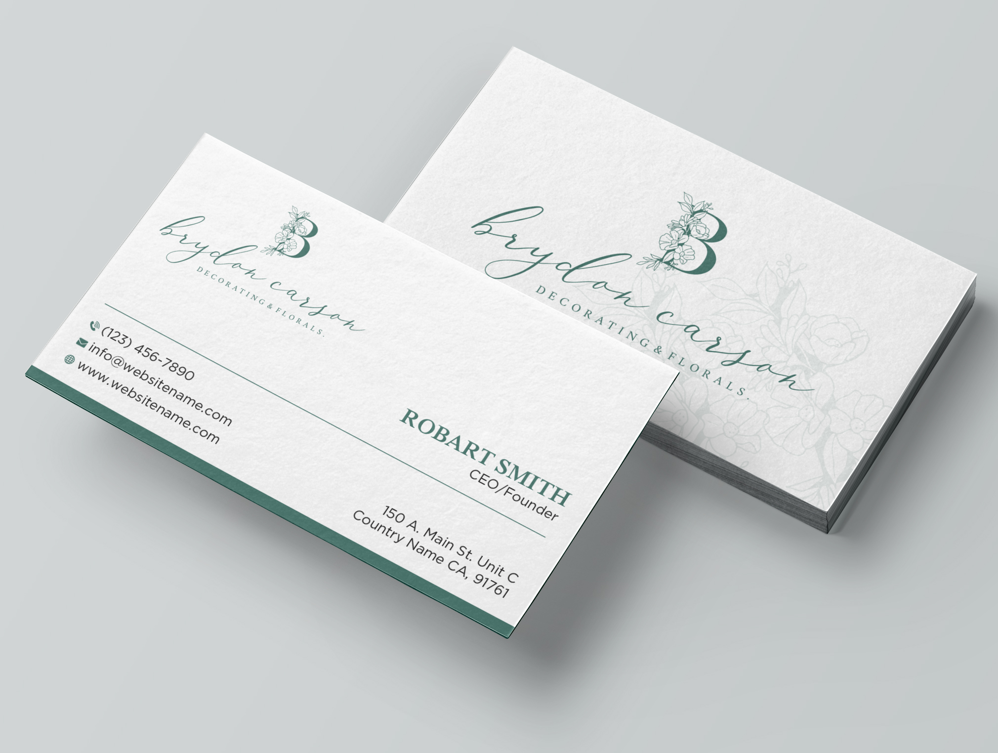 Business Card Design by Uttom 2 for Brydon Carson Decorating & Florals | Design #29871803