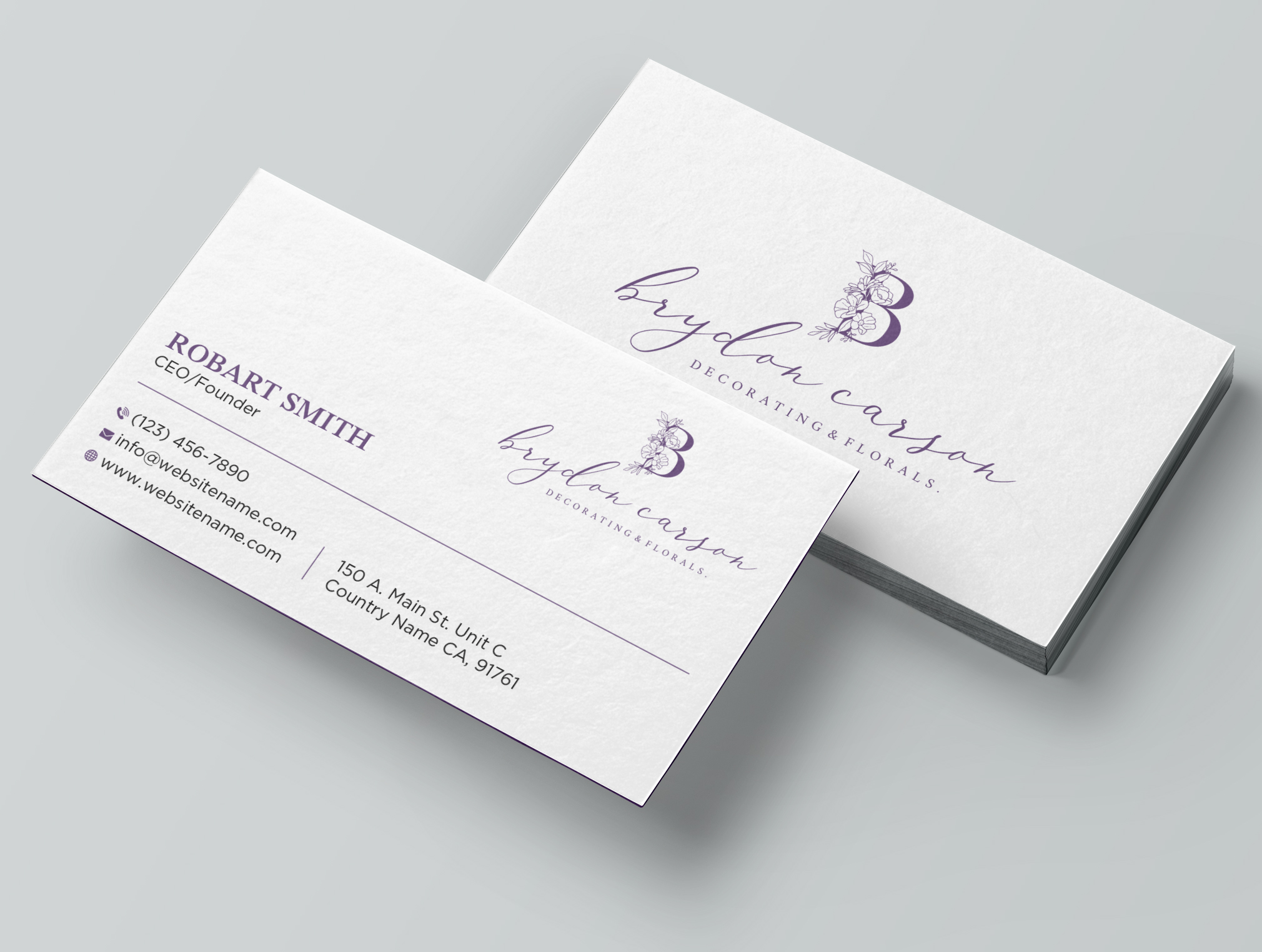 Business Card Design by Uttom 2 for Brydon Carson Decorating & Florals | Design #29871807