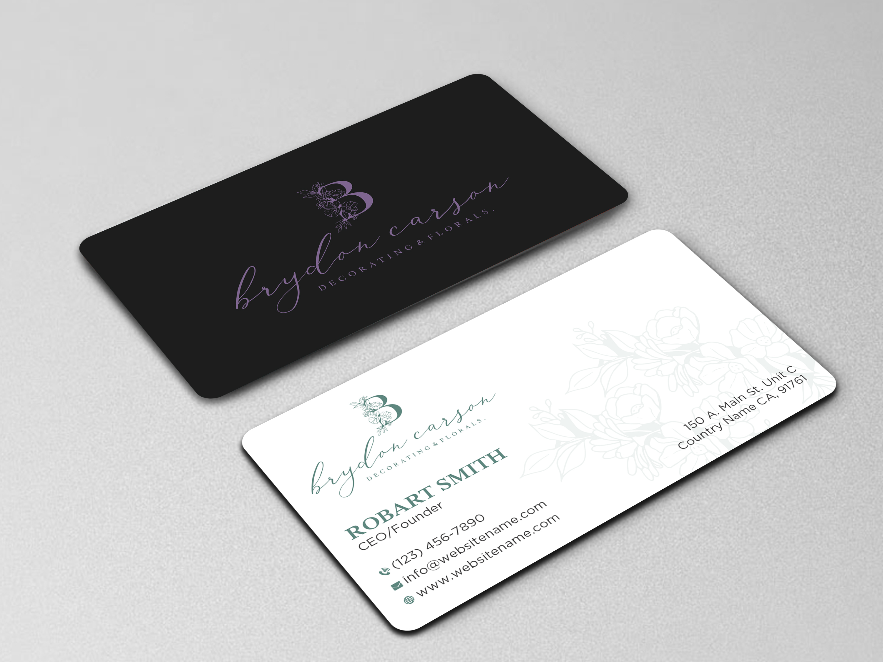 Business Card Design by Uttom 2 for Brydon Carson Decorating & Florals | Design #29871808