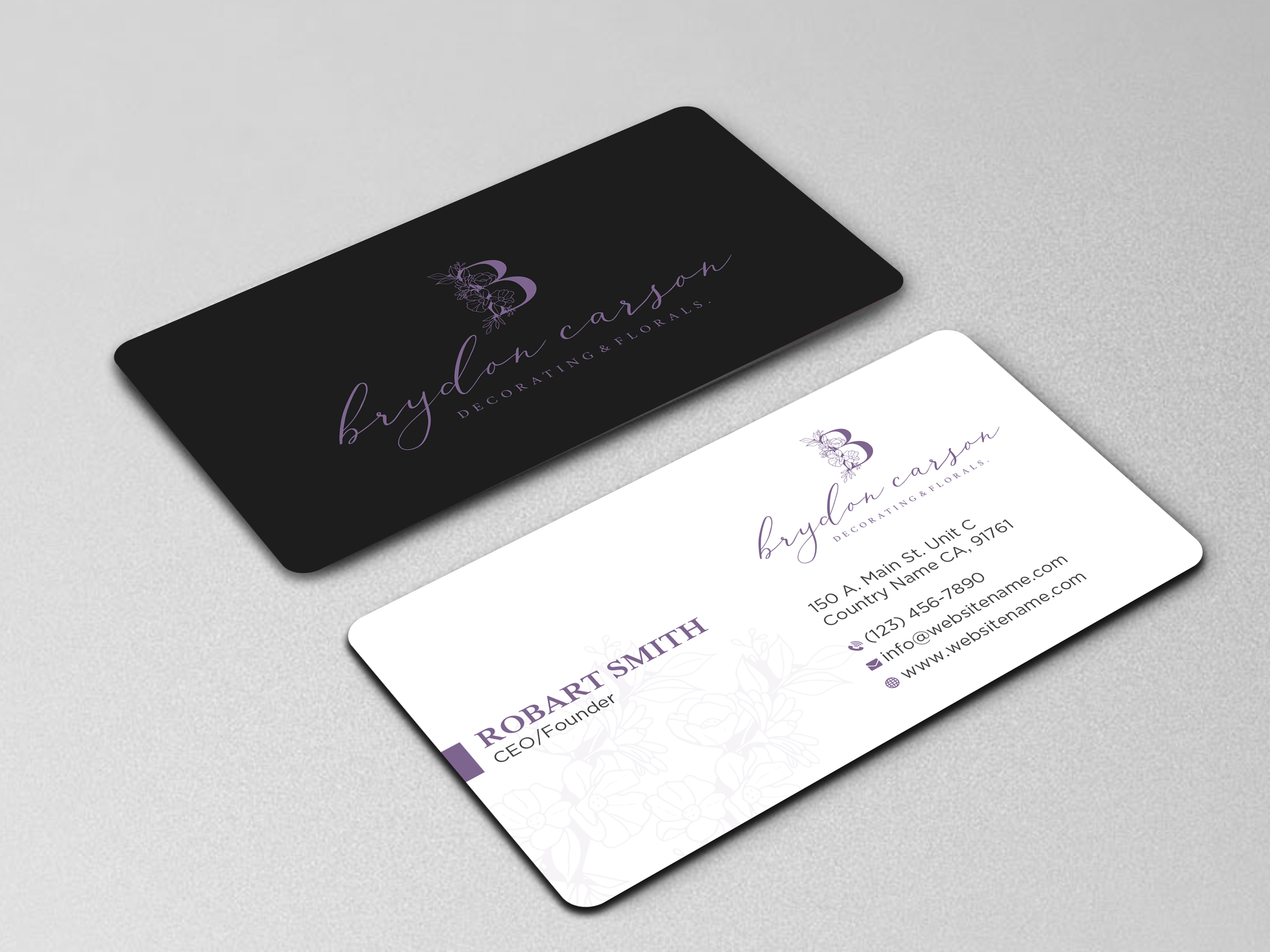 Business Card Design by Uttom 2 for Brydon Carson Decorating & Florals | Design #29871809