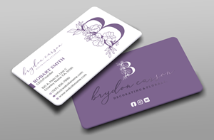 Business Card Design by Uttom 2 for Brydon Carson Decorating & Florals | Design: #29882235