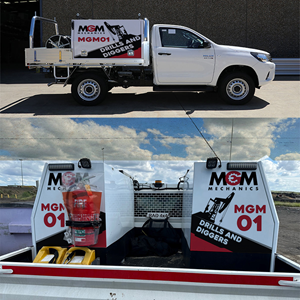 Car Wrap Design by DG+ for MGM mechanics and services PTY LTD | Design: #29899183