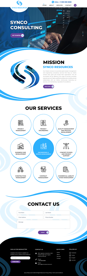 Web Design by SSWD for SYNCO RESOURCES | Design #29888156