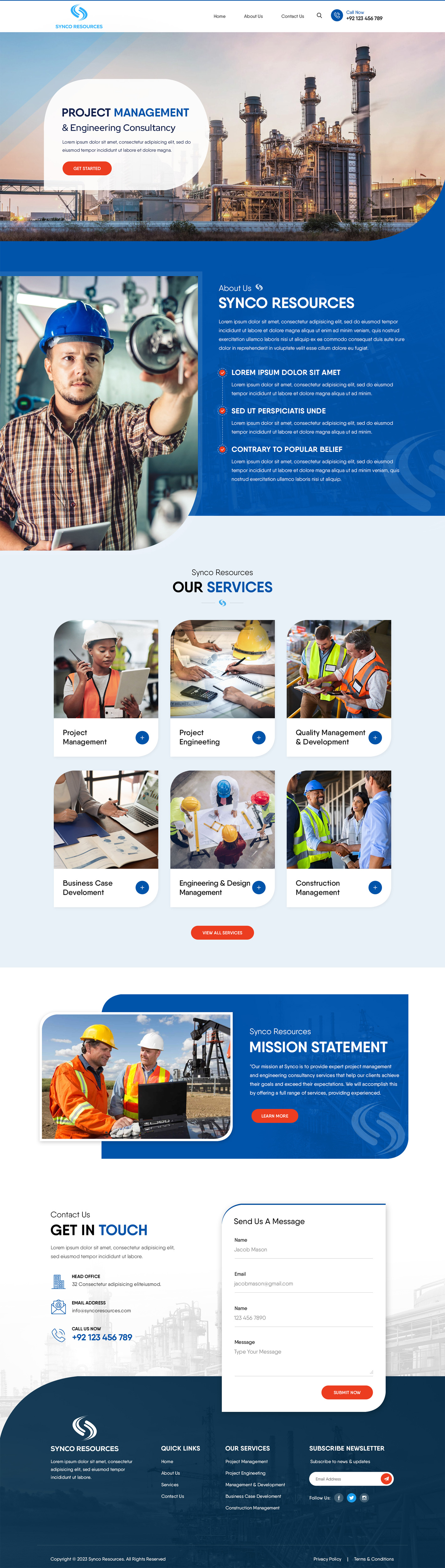Web Design by symagency for SYNCO RESOURCES | Design #29906321