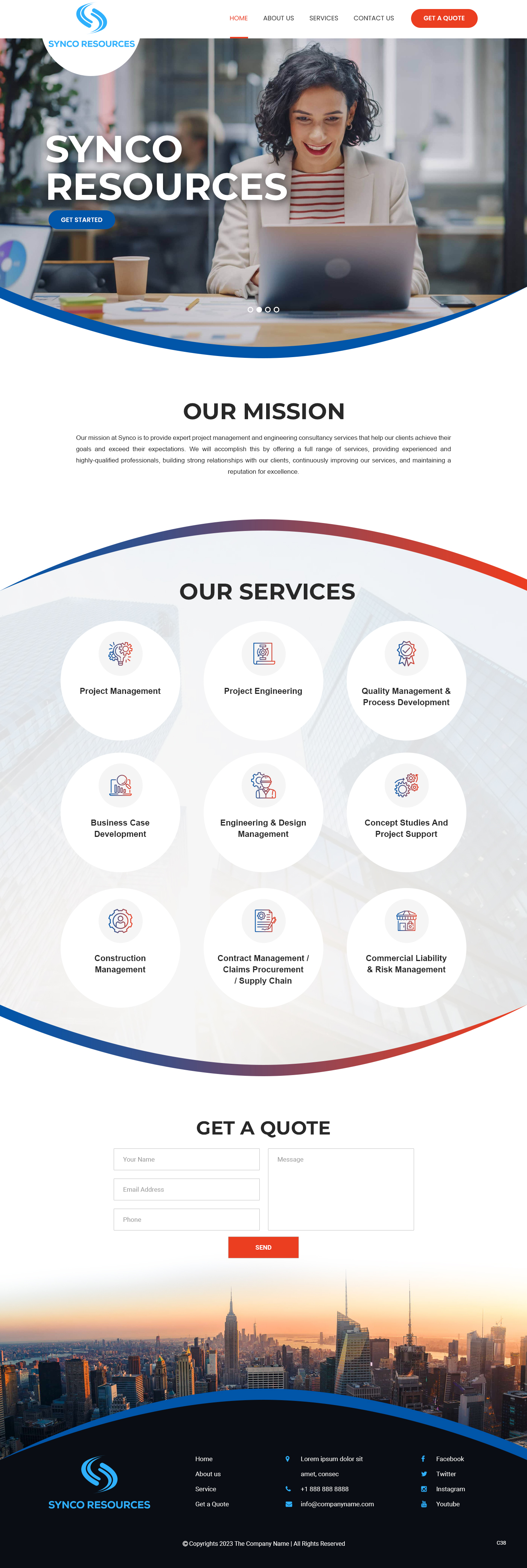 Web-Design von pb für SYNCO RESOURCES | Design #29887710