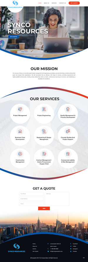 Web-Design von pb für SYNCO RESOURCES | Design: #29887710