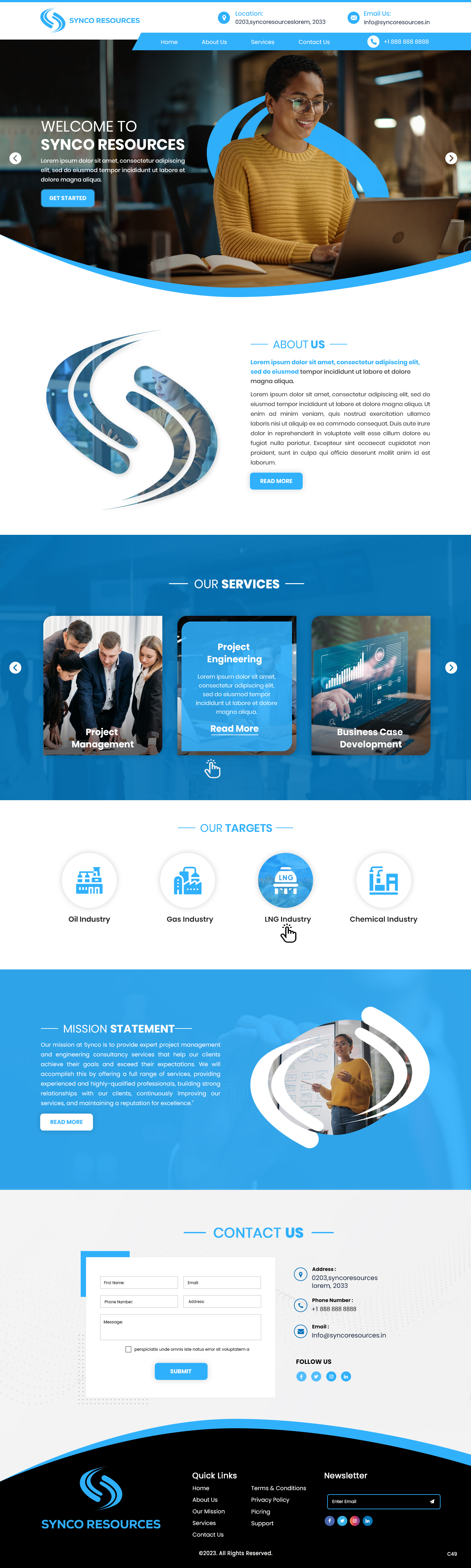 Web Design par pb pour SYNCO RESOURCES | Design #29887713