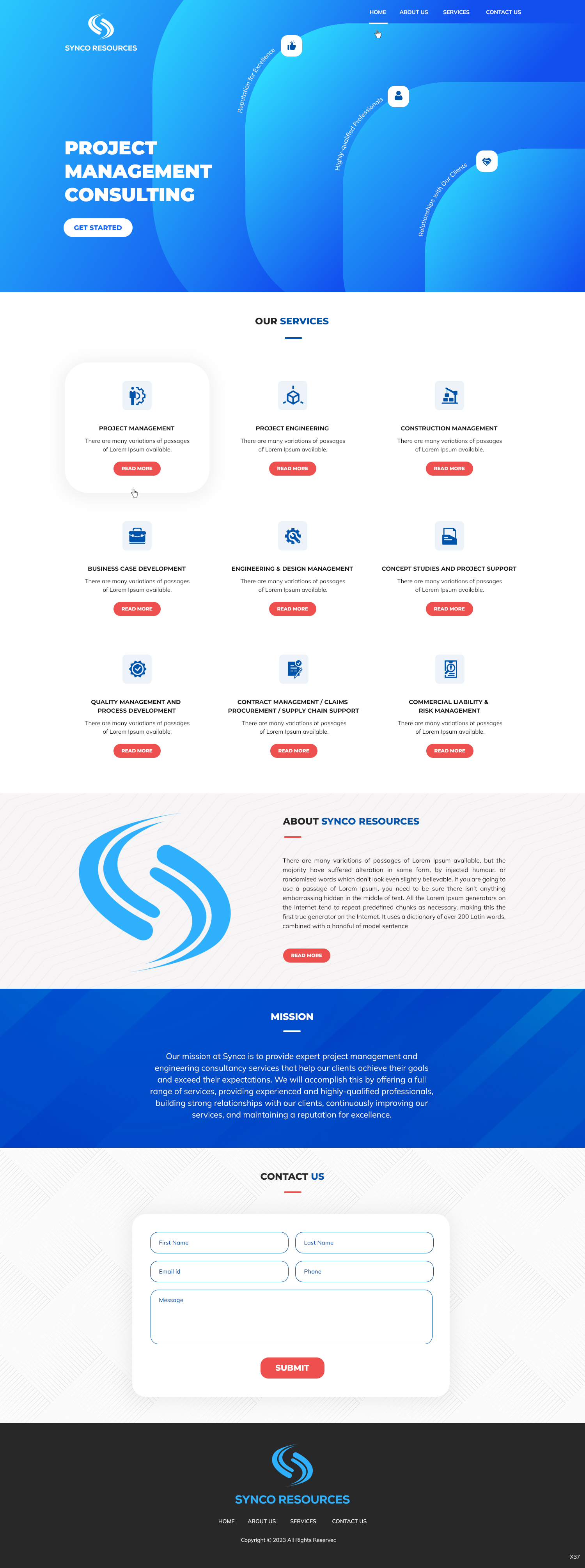 Web Design by pb for SYNCO RESOURCES | Design #29887724