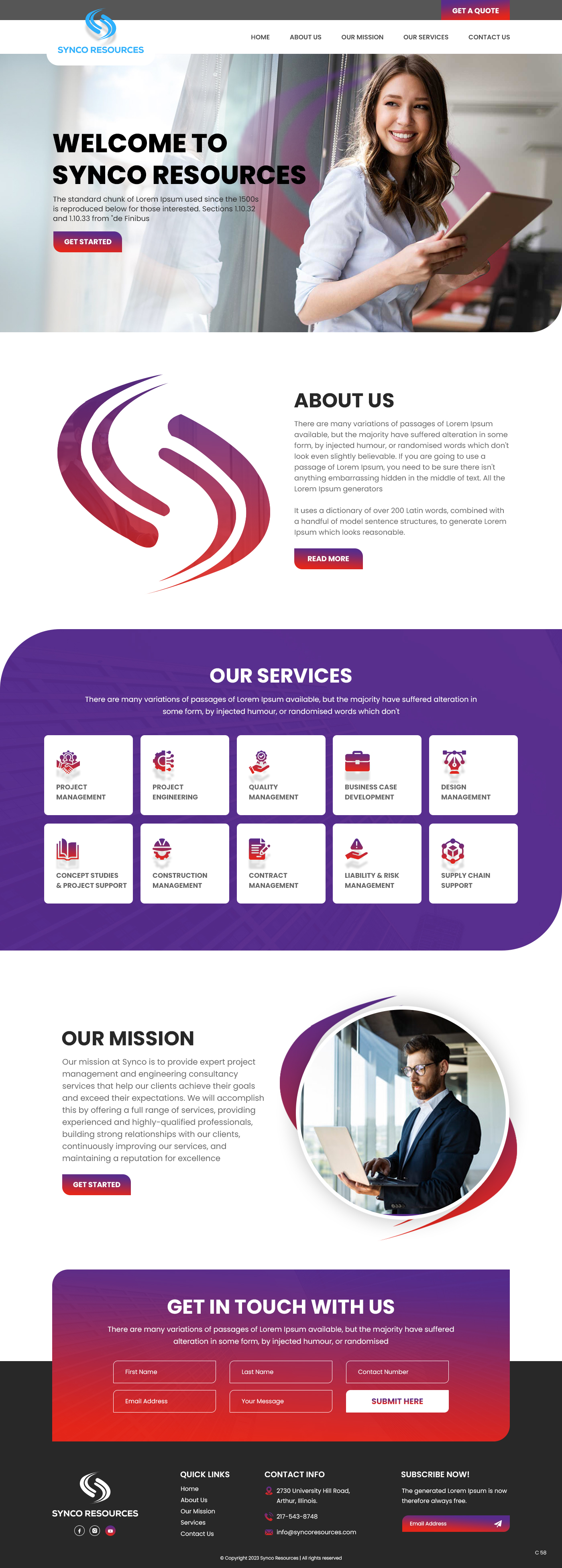Web Design par pb pour SYNCO RESOURCES | Design #29887726