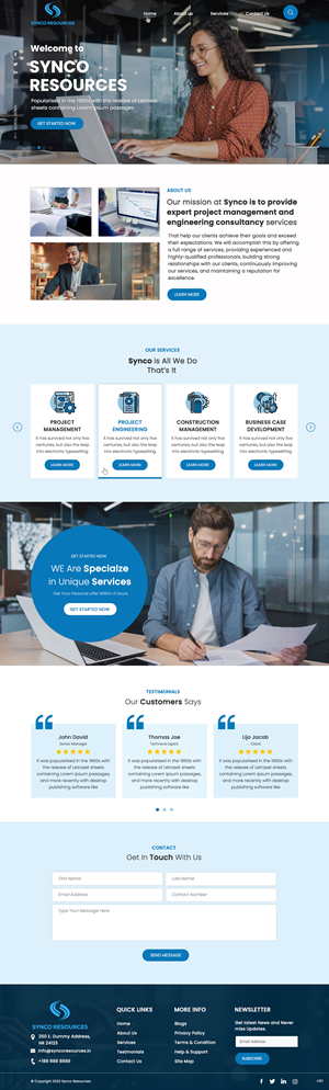 Web Design by pb for SYNCO RESOURCES | Design: #29894480