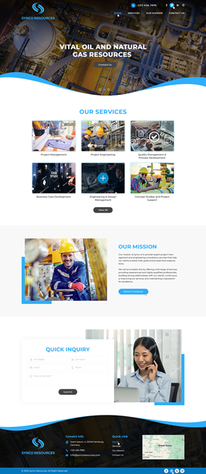 Web Design by Ved Web Services for SYNCO RESOURCES | Design #29892197