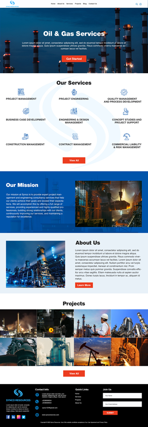 Web Design by creative.bugs for SYNCO RESOURCES | Design: #29886015