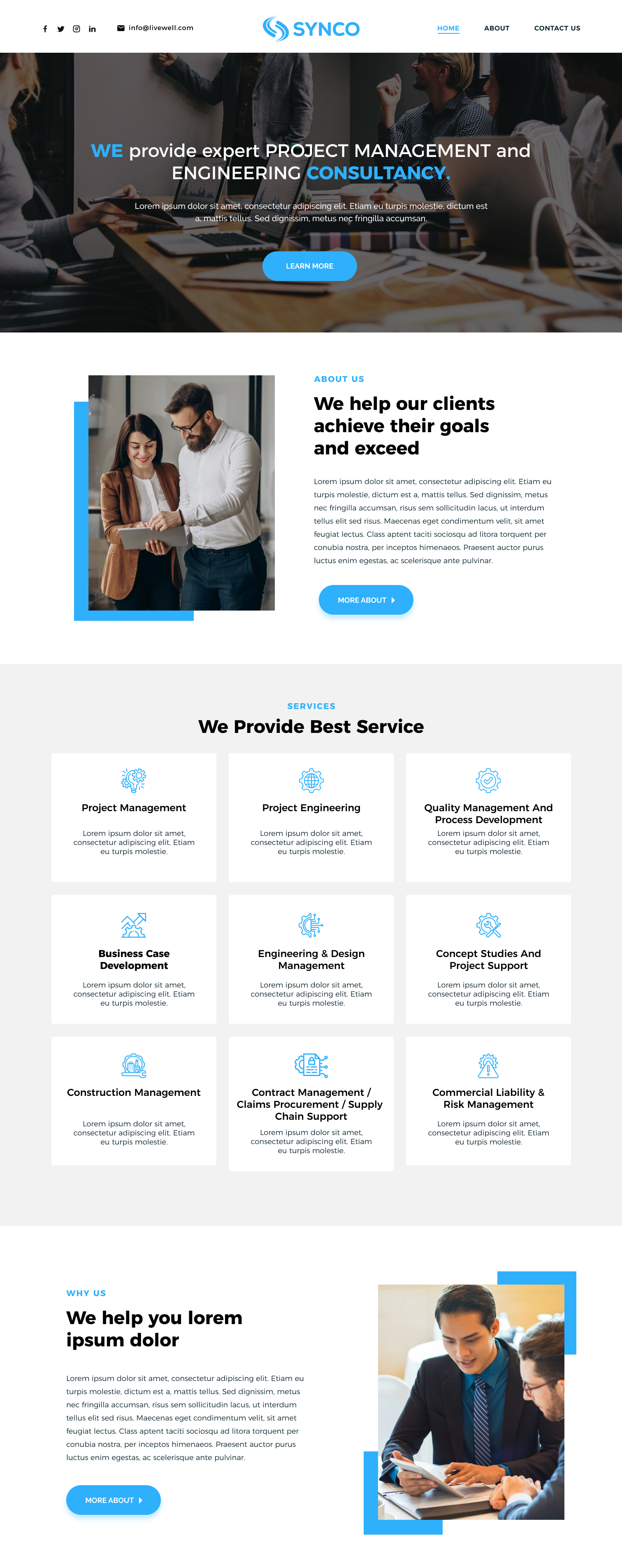 Web Design by UniqueCreator99 for SYNCO RESOURCES | Design #29900677