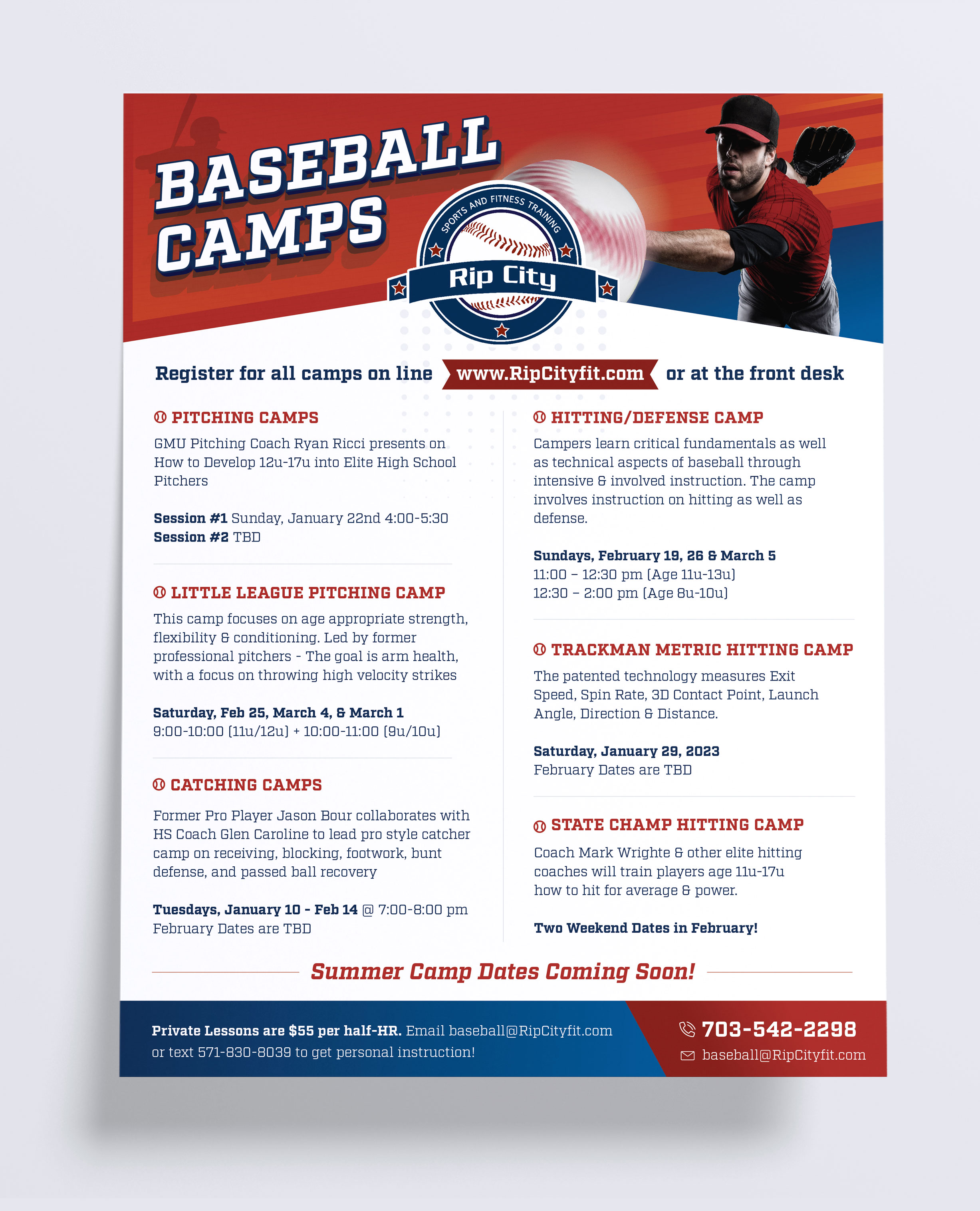 Flyer Design by sun_design for Rip City Baseball & Softball | Design #29905618
