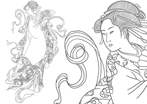 Geisha Back Tattoo
