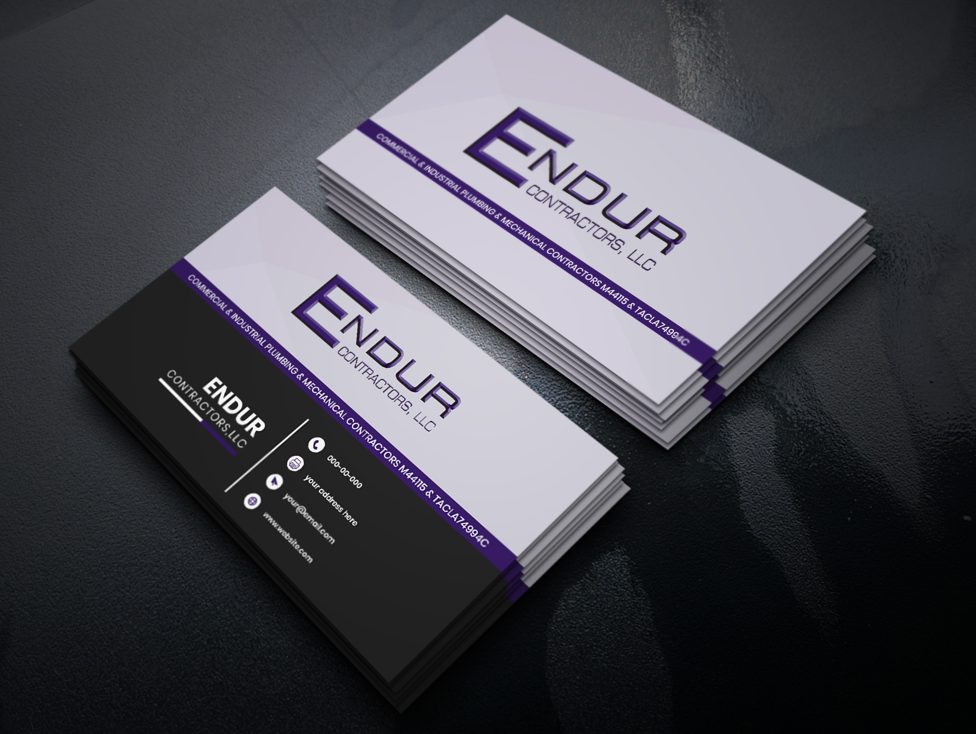 Business Card Design by Design Athics for Endur Contractors, LLC | Design #29888580