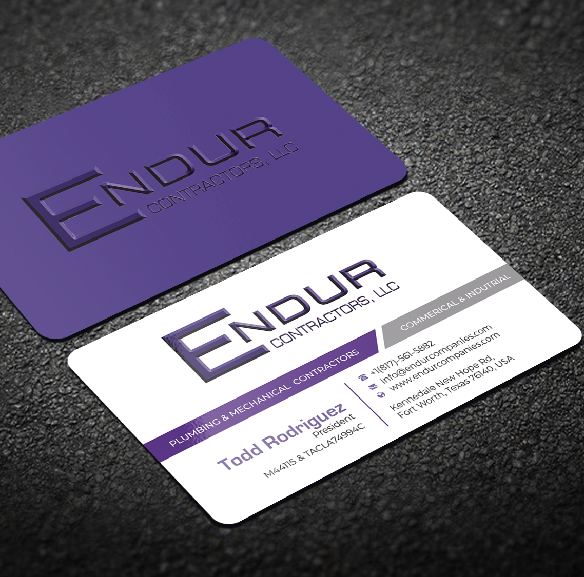 Business Card Design by Graphixpointt for Endur Contractors, LLC | Design #29887910