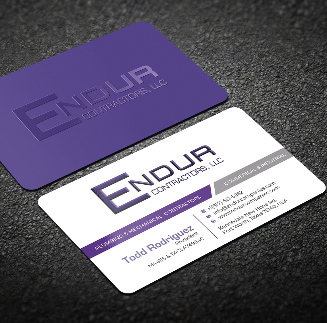 Business Card Design by Graphixpointt for Endur Contractors, LLC | Design #29887911