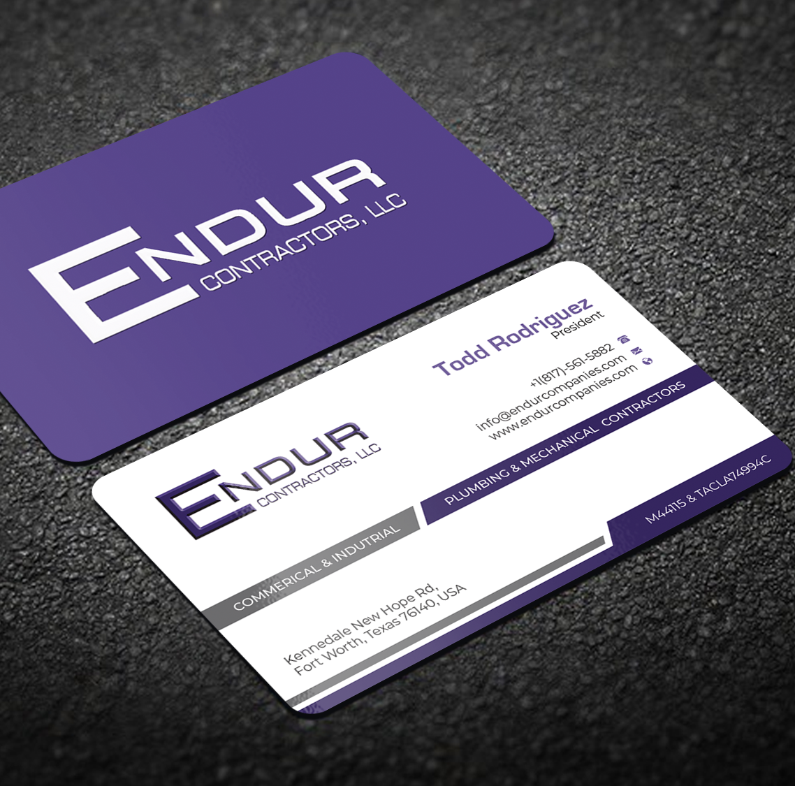 Diseño de Tarjeta de Presentación por Graphixpointt para Endur Contractors, LLC | Diseño #29887912