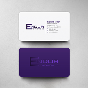 Design de Carte de Visite par chandrayaan.creative pour Endur Contractors, LLC | Design : #29890541