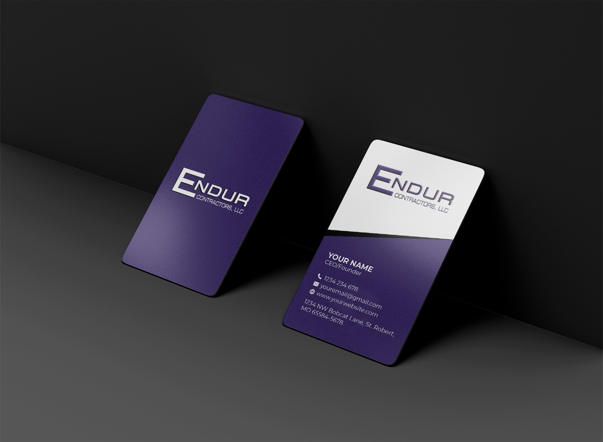 Business Card Design by nthamali85 for Endur Contractors, LLC | Design #29892267