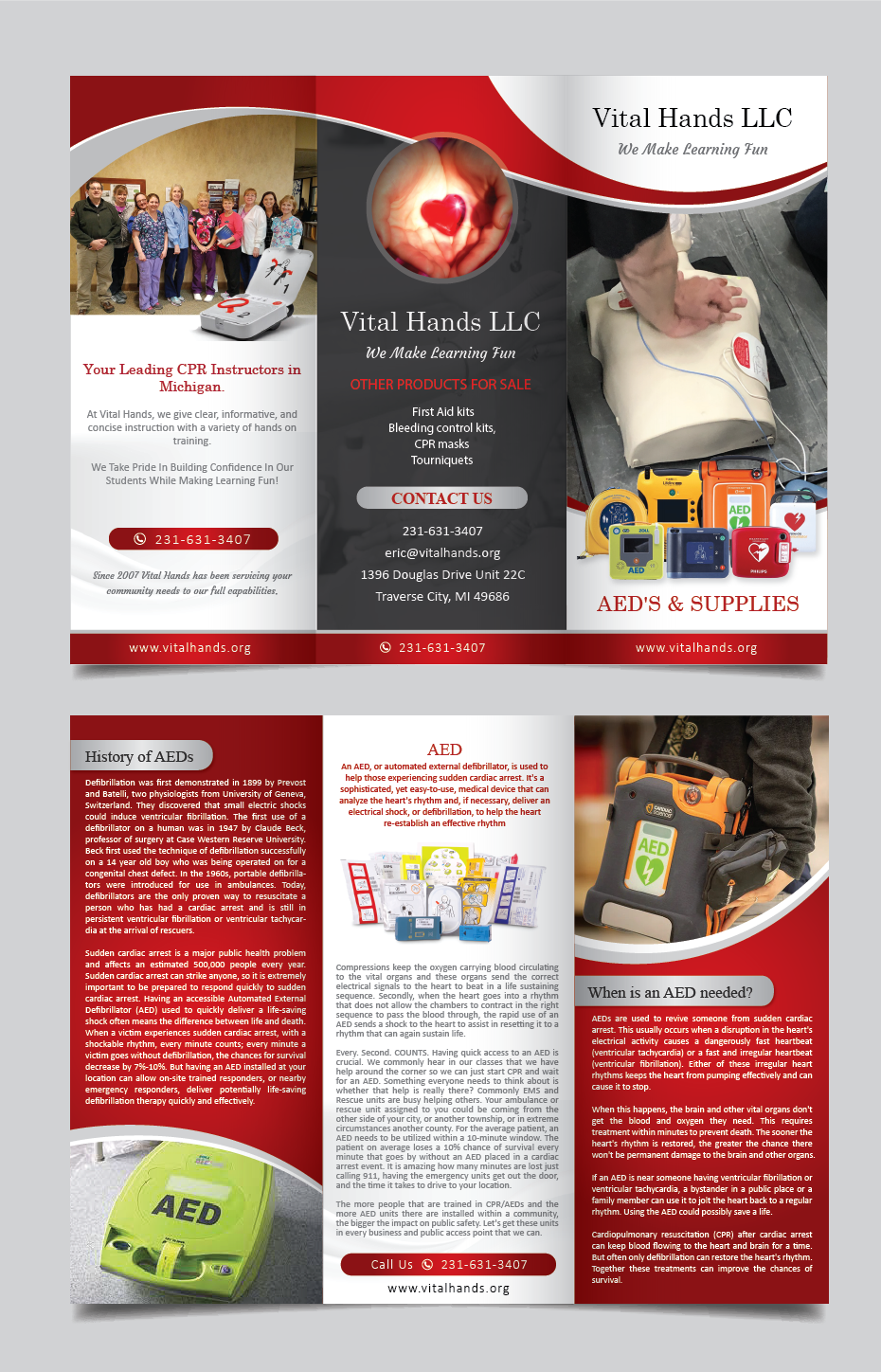 Diseño de Flyer por alex989 para Vital Hands LLC | Diseño #29898179