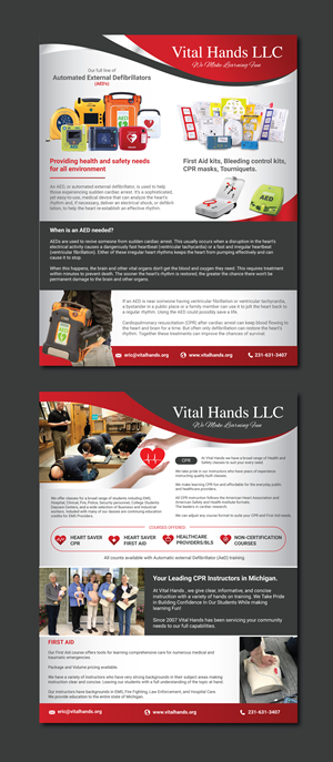Diseño de Flyer por saurov para Vital Hands LLC | Diseño: #29900229