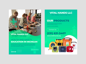 Flyer Design by Sangeeta 5 for Vital Hands LLC | Design #29899187