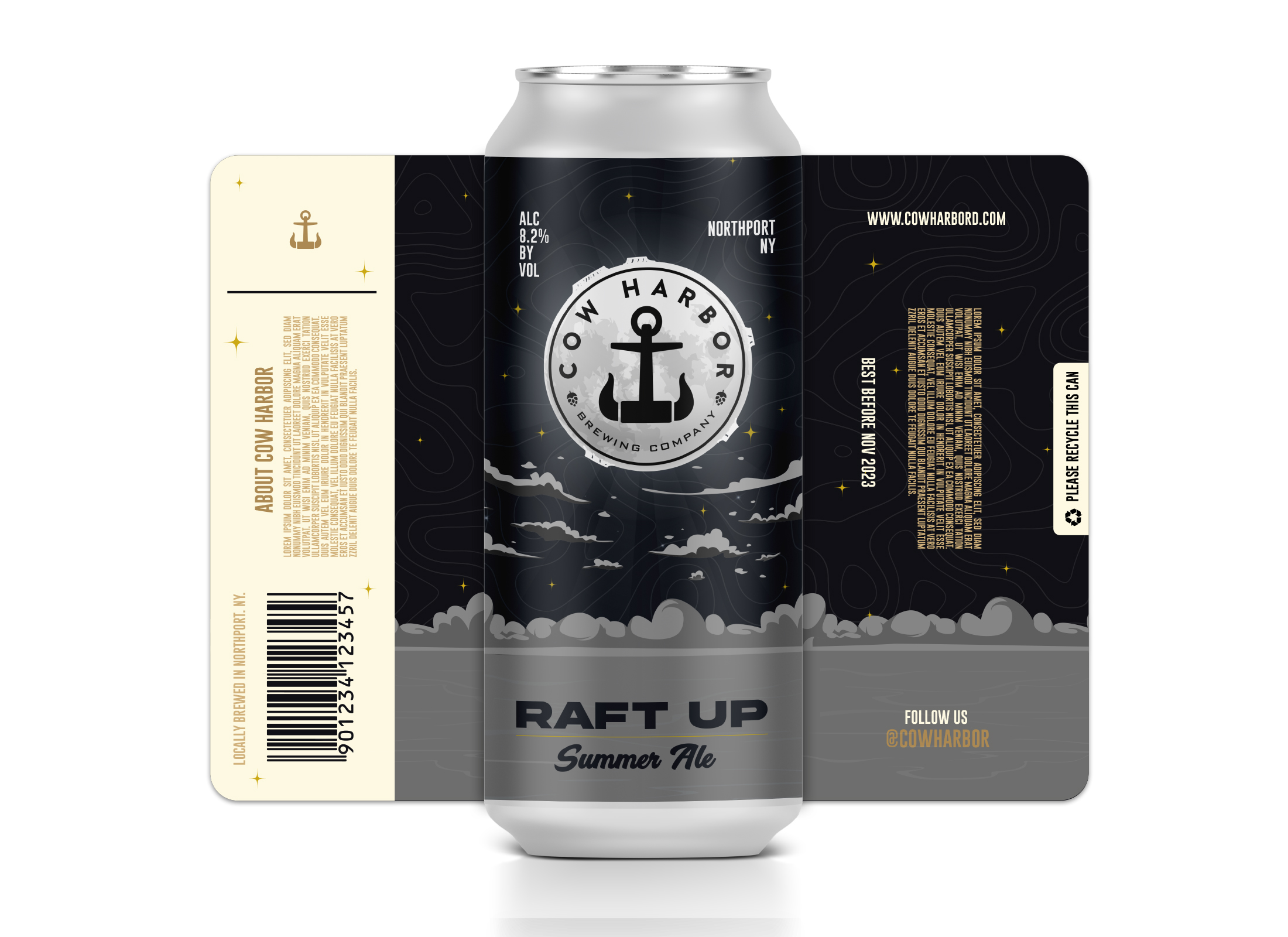 Label Design by davidsantacruz7 for Cow Harbor Brewing | Design #29986062