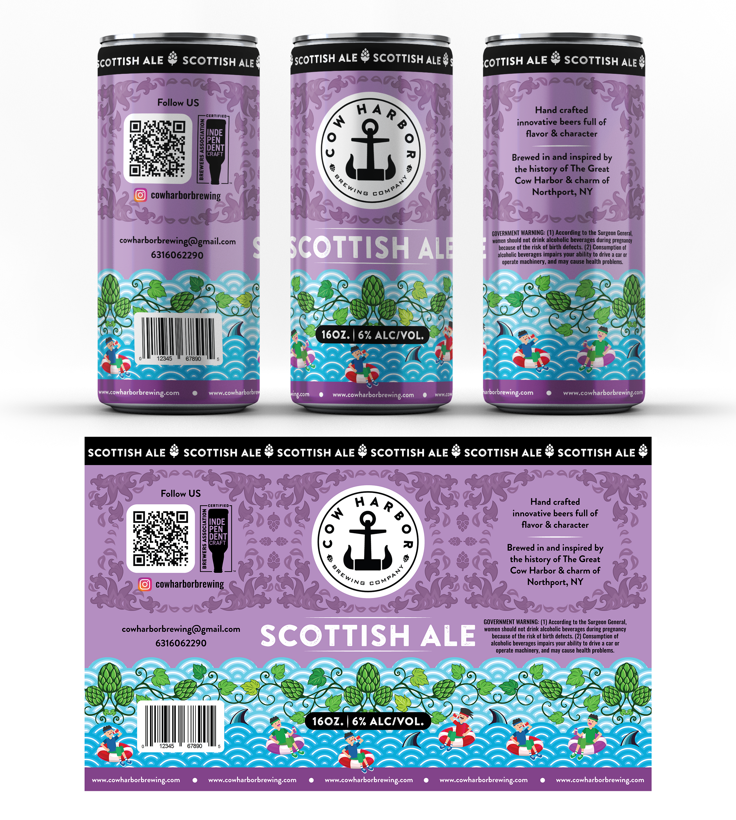 Diseño de Etiqueta por Navisol Creatives para Cow Harbor Brewing | Diseño #29943814