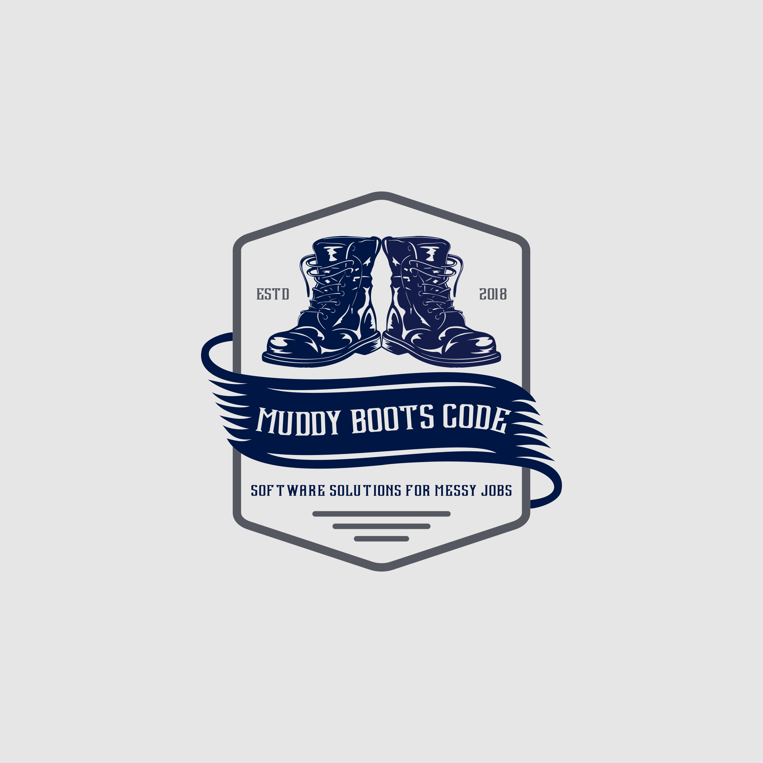 Logo Design by ManasaTrade for Muddy Boots Code | Design #29922983