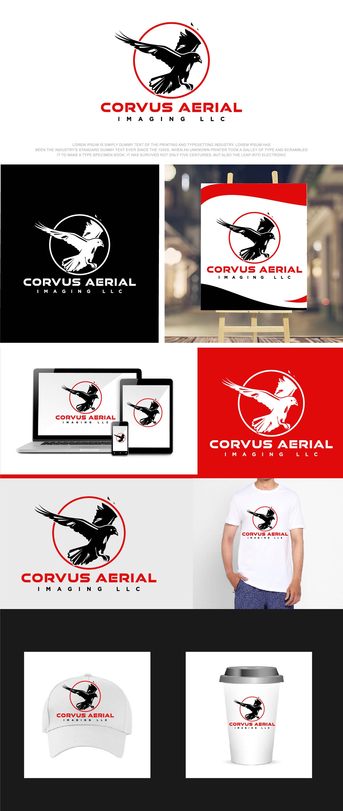 Diseño de Logo por fly  design para Corvus Aerial Imaging, LLC | Diseño #29924781
