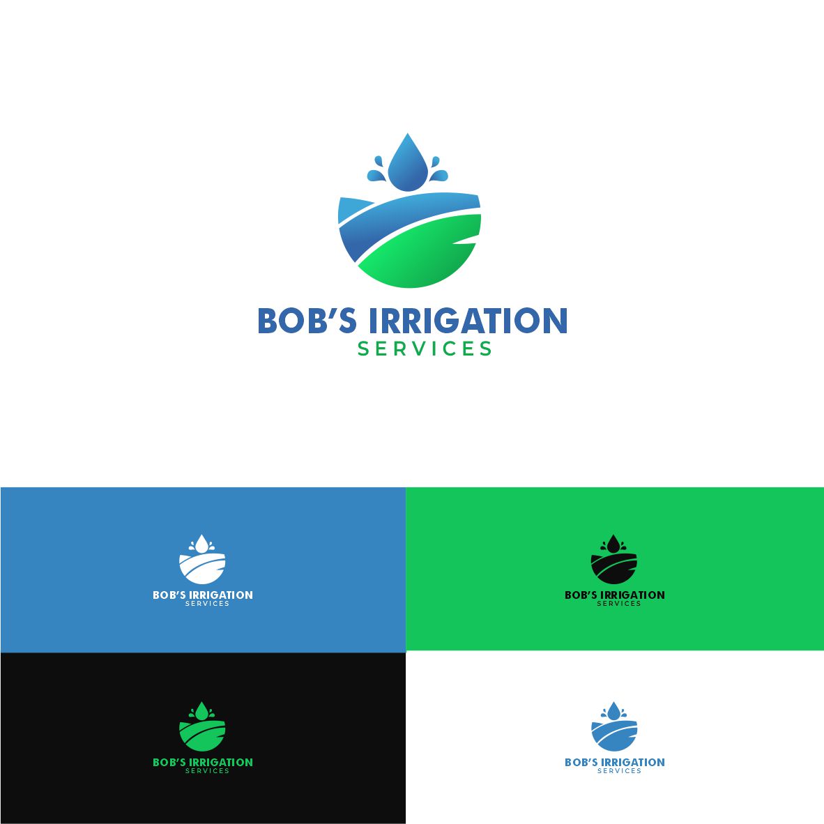 Logo-Design von Alanmaulidan für Bob's Irrigation Services | Design #29952346