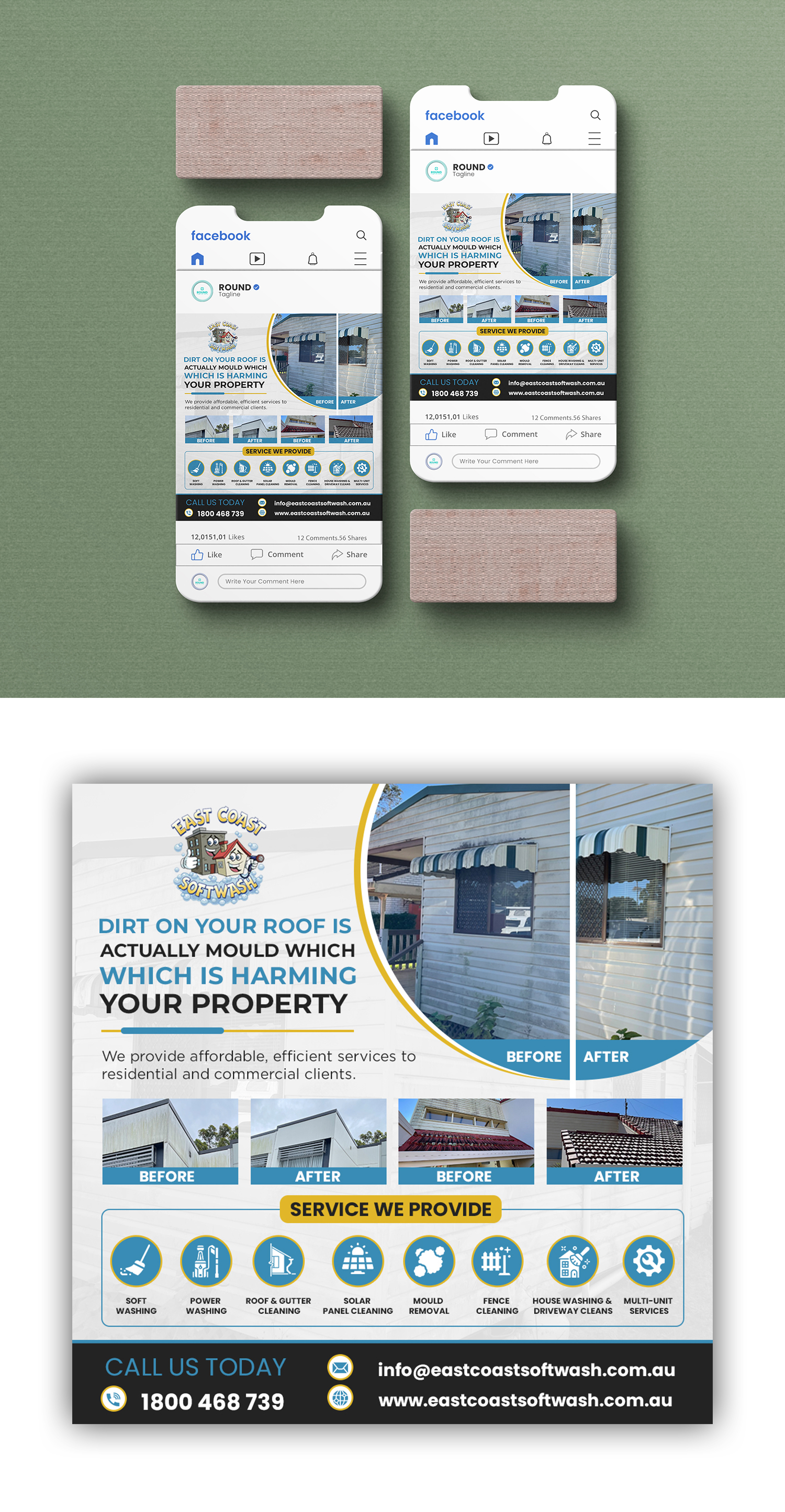 Graphic Design by debdesign for East Coast Softwash | Design #29924154