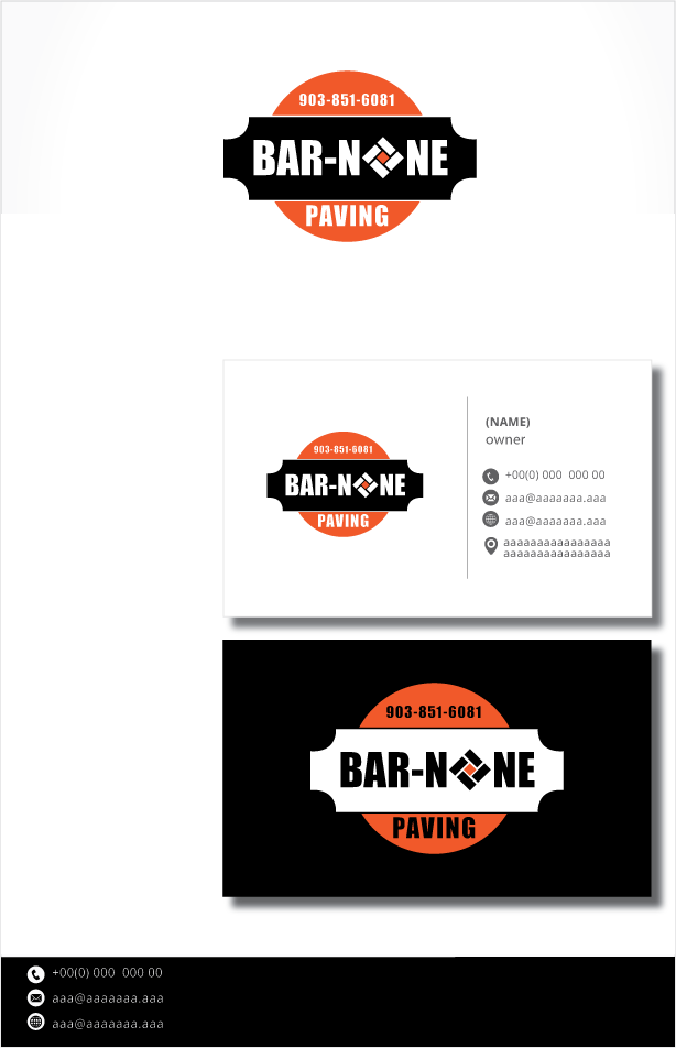Logo-Design von zebronicgraphic für Bar-none Paving | Design #29923770