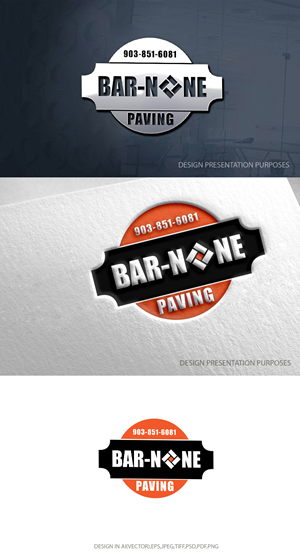 Diseño de Logo por zebronicgraphic para Bar-none Paving | Diseño: #29923771