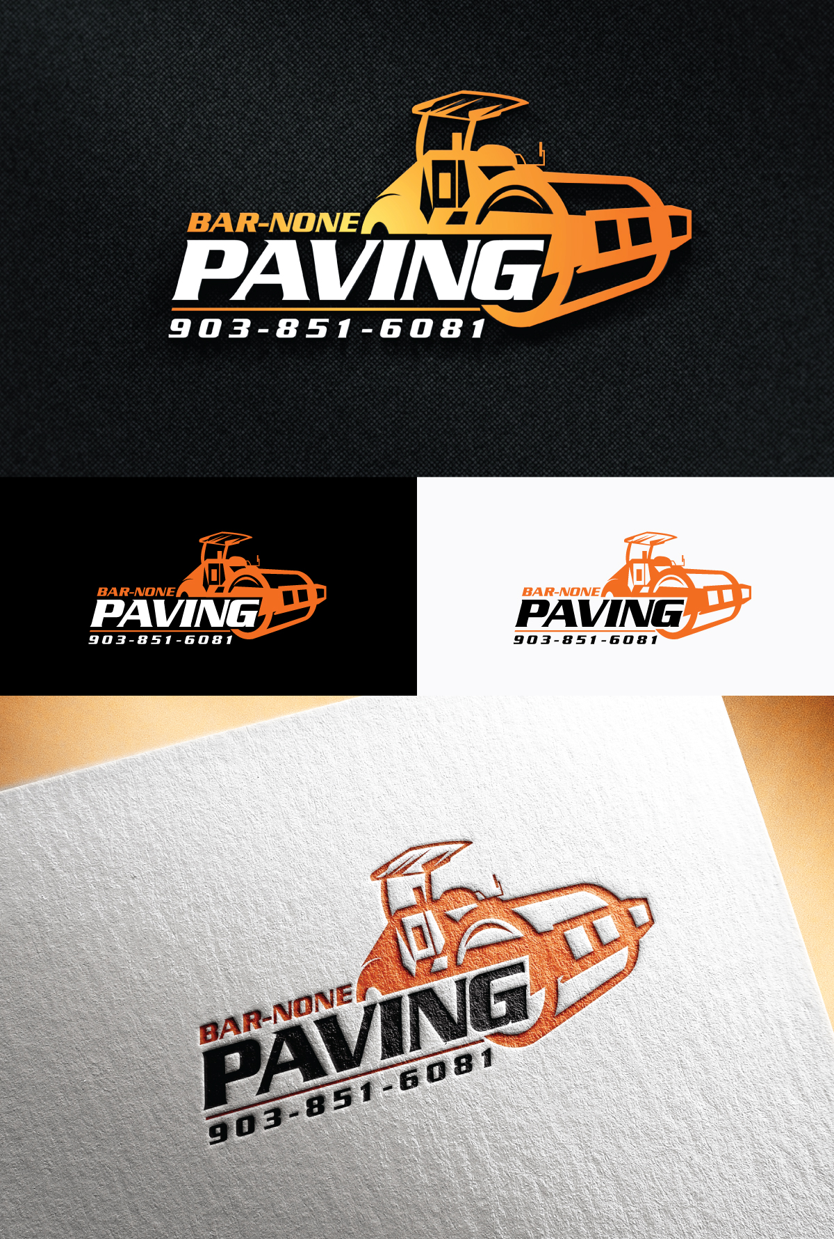 Logo Design by step forward 2 for Bar-none Paving | Design #29923695