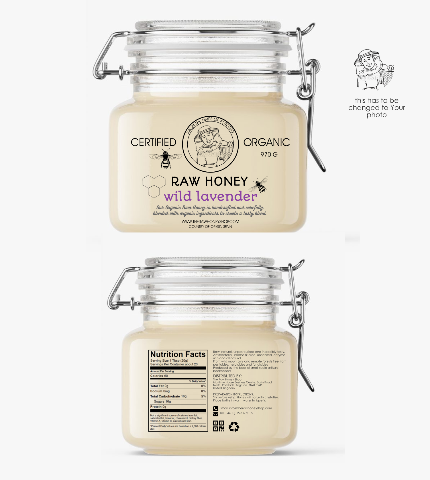 Design Emballage par elveneclipse pour The Raw Honey Shop | Design #29961416