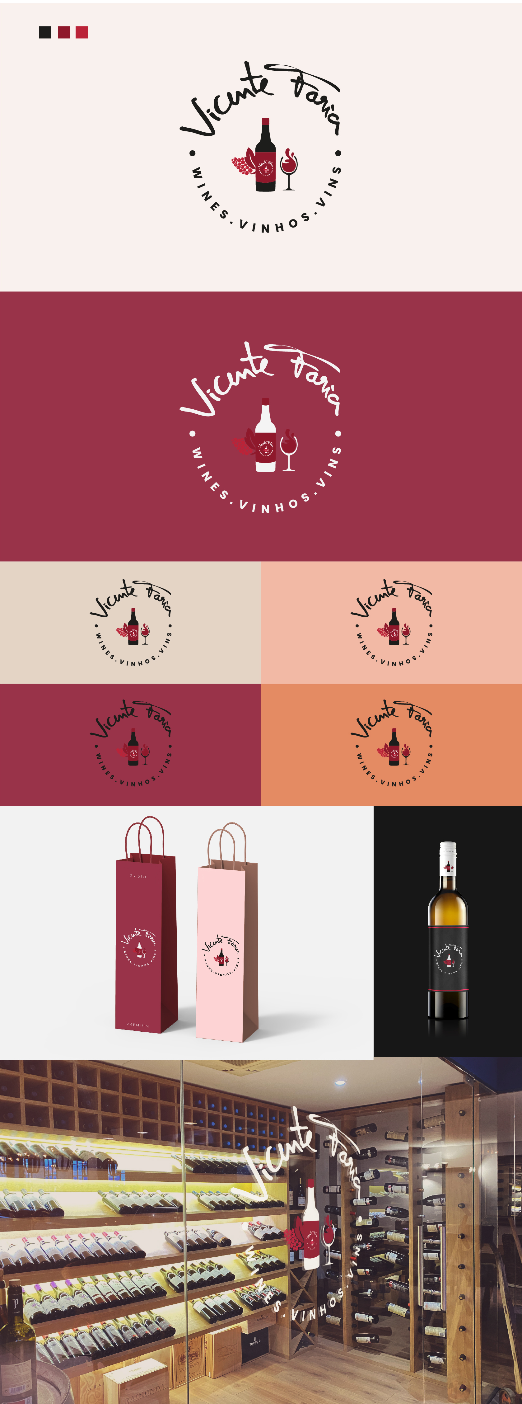 Diseño de Logo por BOFALLO DESIGN para Vicente Faria Vinhos S.A. | Diseño #29974769