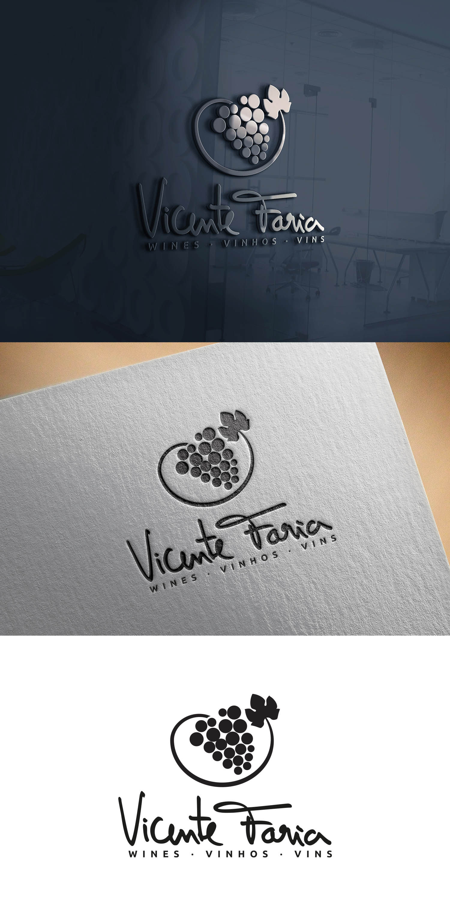 Logo Design by sariaka for Vicente Faria Vinhos S.A. | Design #29965981