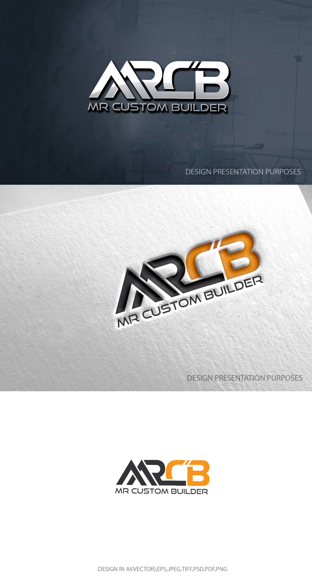 Logo-Design von zebronicgraphic für MR Custom Builder | Design #29944459