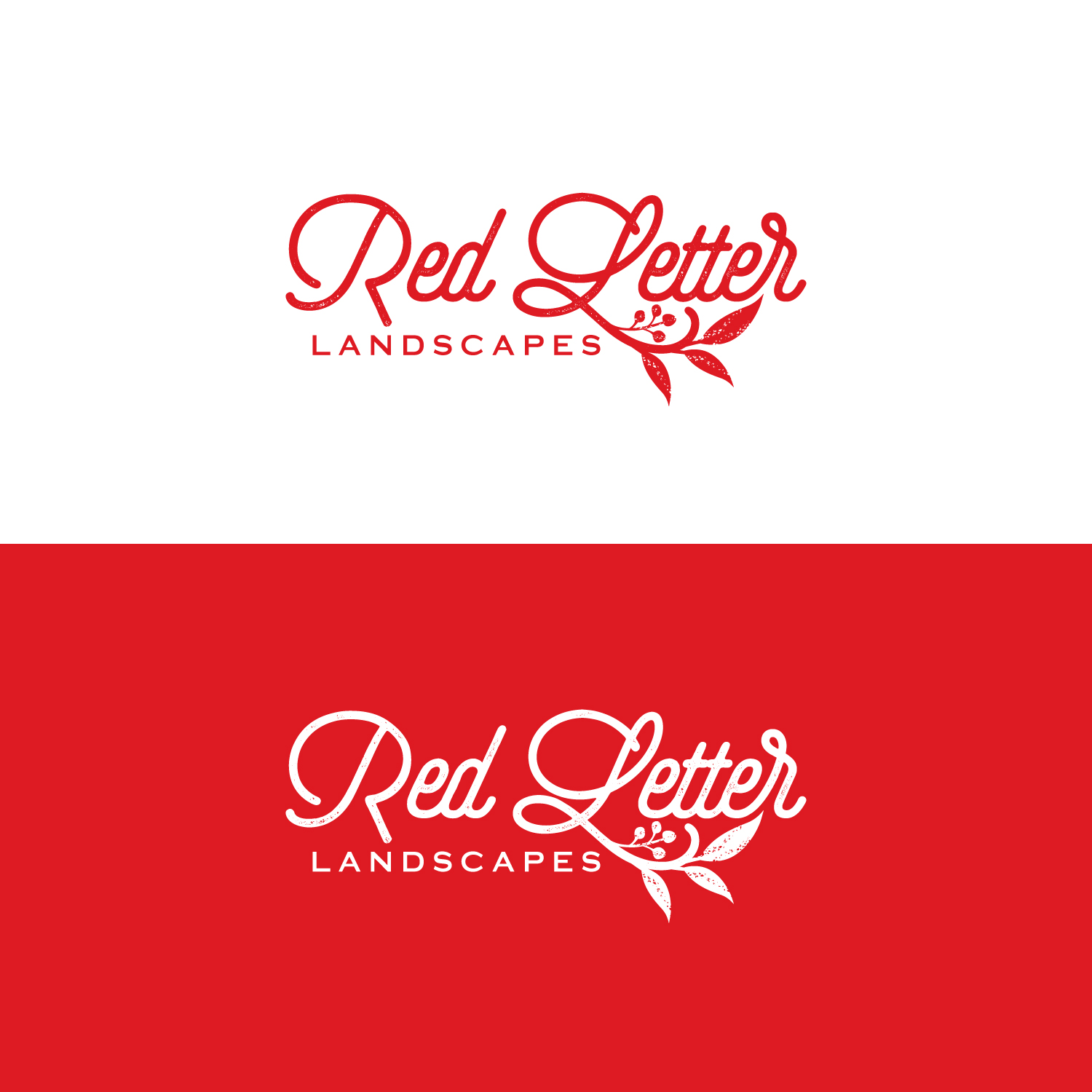 Logo Design by Revolt Team for Red Letter Landscapes | Design #29943792