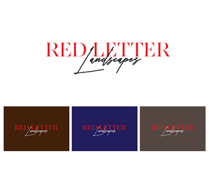 Logo Design by Rush Advertising for Red Letter Landscapes | Design #30080743