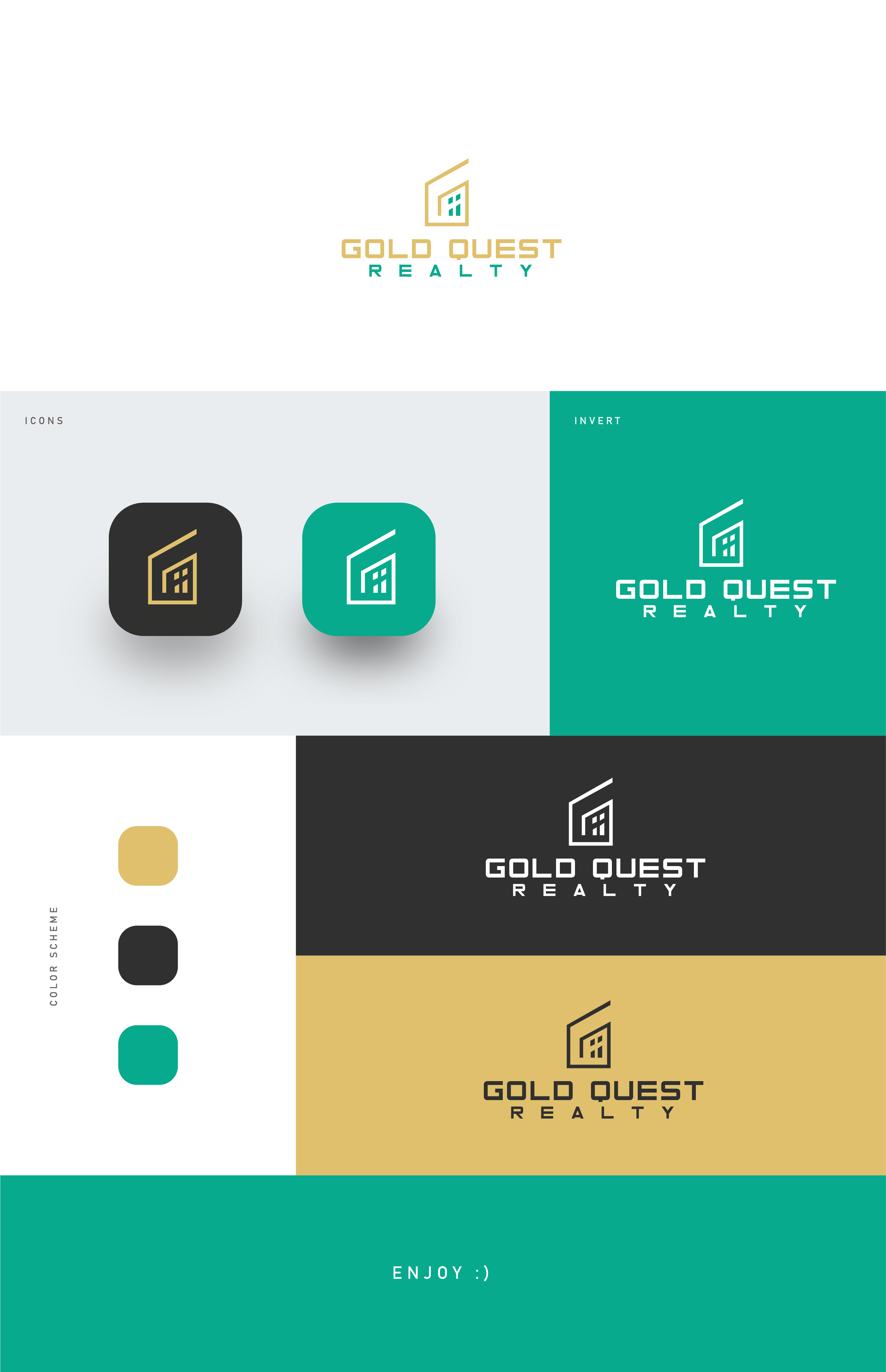 Logo Design by Maxo-Biz for Gold Quest Realty  | Design #29943940