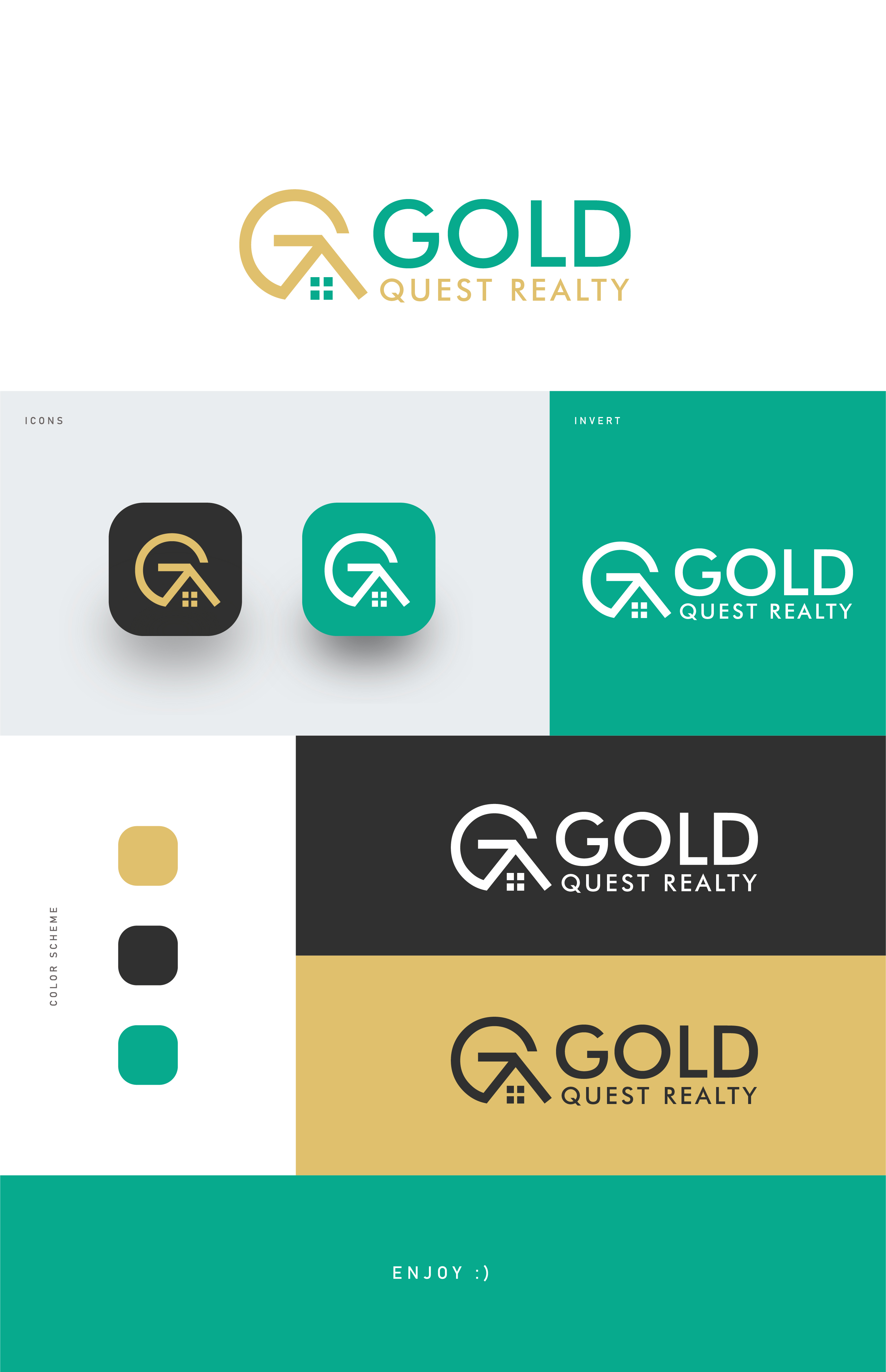Logo Design by Maxo-Biz for Gold Quest Realty  | Design #29943941