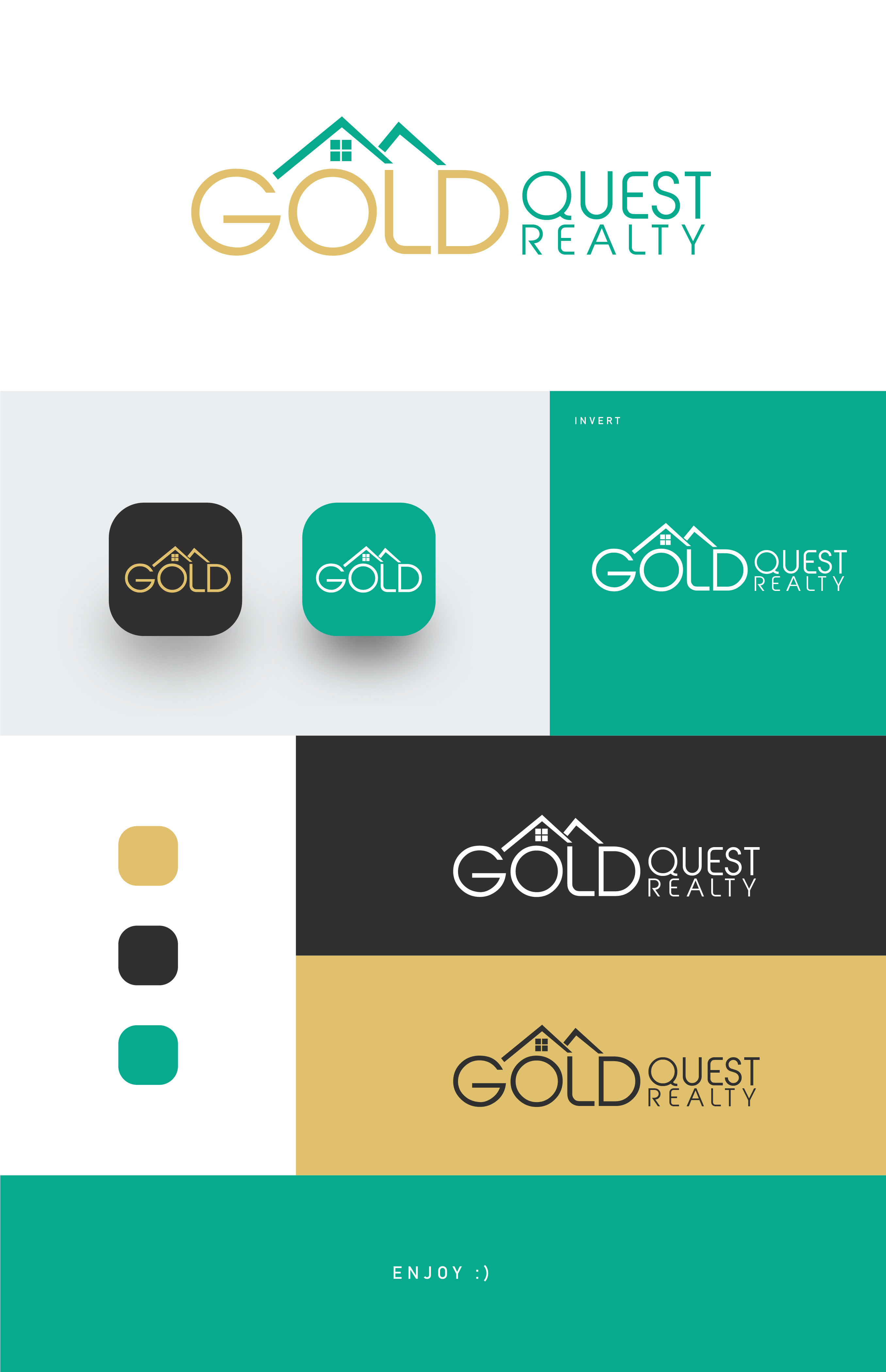 Logo Design by Maxo-Biz for Gold Quest Realty  | Design #29943942