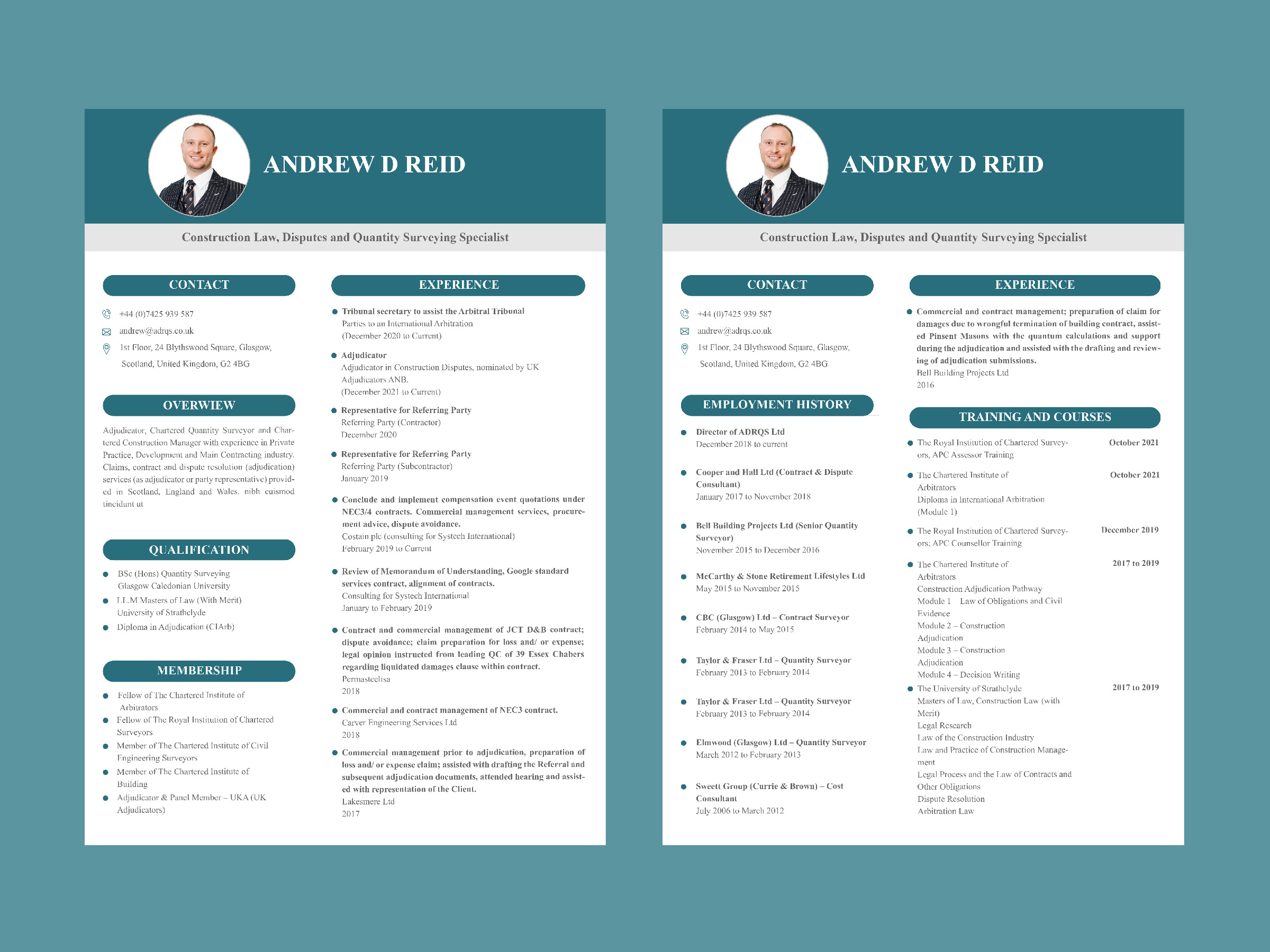 Resume Design by Hammad CreationZ for this project | Design #29955582