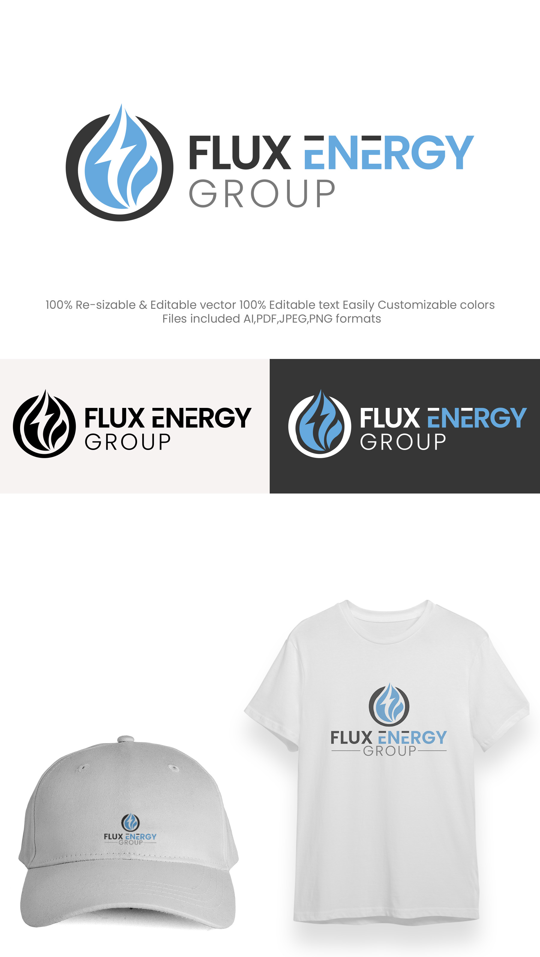 Logo Design by Design Athics for Flux Energy Group, Inc. | Design #29961541