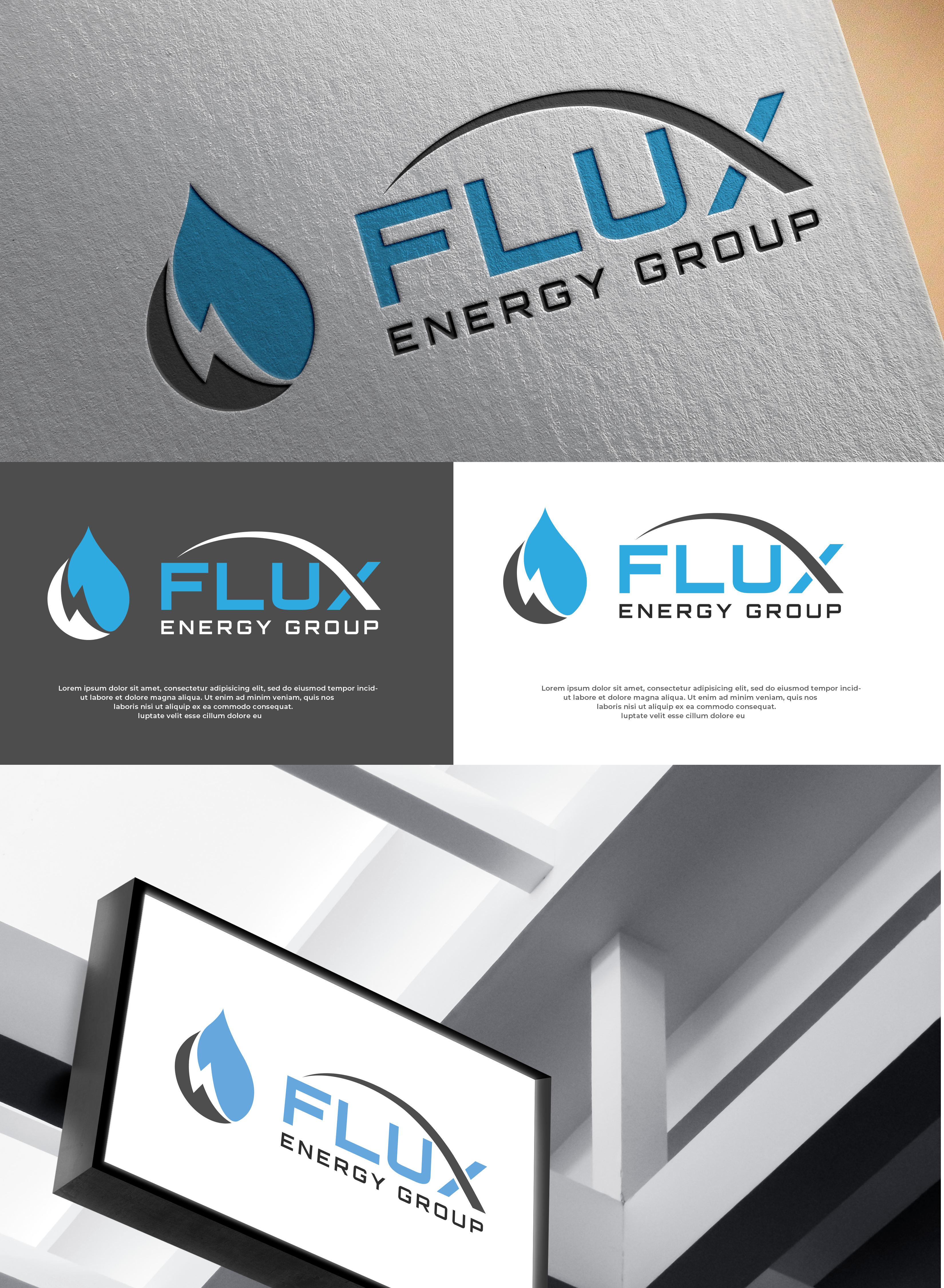 Logo Design by Graphixpointt for Flux Energy Group, Inc. | Design #29958778